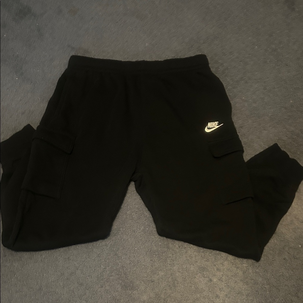 Nike Black Cargo Sweatpants. Like new.  Never worn.